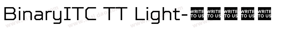 BinaryITC TT Light字体转换